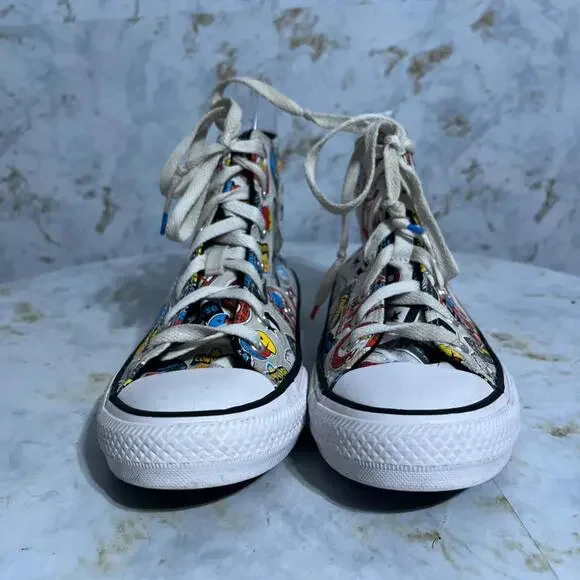 Converse All Star Chuck Taylor Youth Kids Size 4.5 Shoes White Colorful Sneakers - Picture 2 of 13